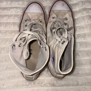 Converse High-Top Sneakers - White and Red